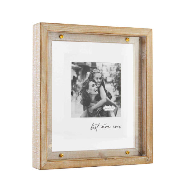 Mudpie Best Mom Ever Brass Screw Frame