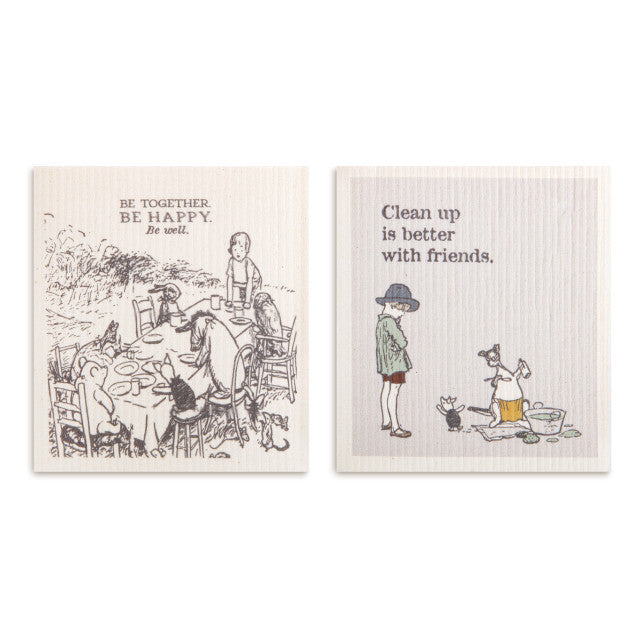 Better With Friends Winnie The Pooh Biodegradable Dish Cloth Set