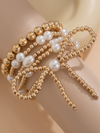 Bow Pearl Beaded Stack Bracelet Set