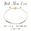 Best Mom Ever Dot & Dash Morse Code Bracelet
