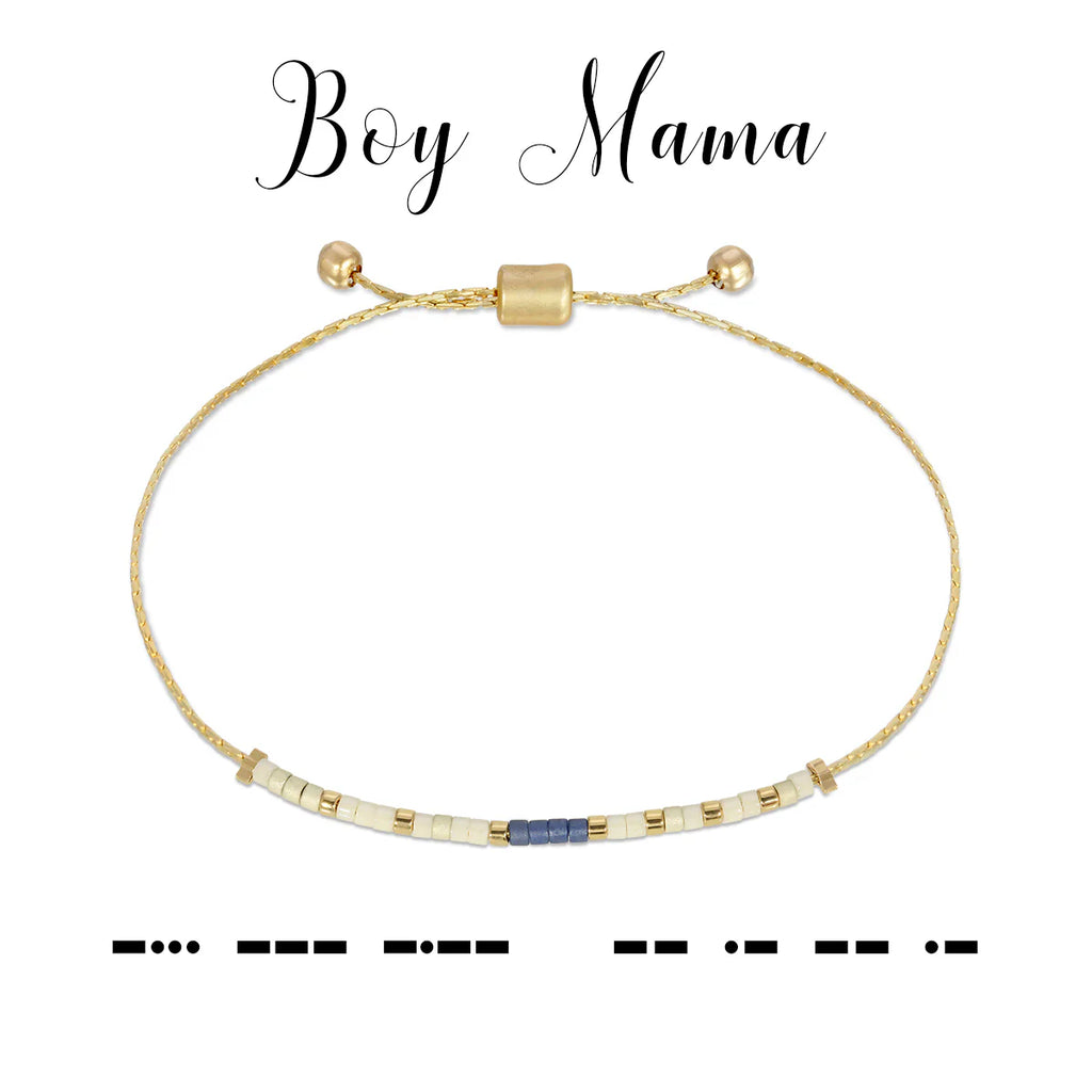 Boy Mama Dot & Dash Morse Code Bracelet