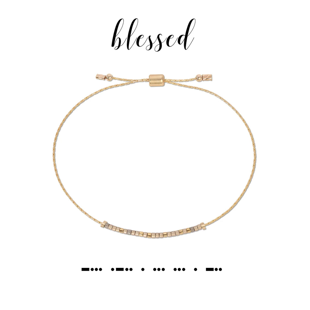 Blessed Dot & Dash Morse Code Bracelet
