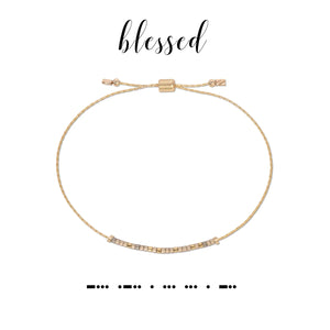 Blessed Dot & Dash Morse Code Bracelet