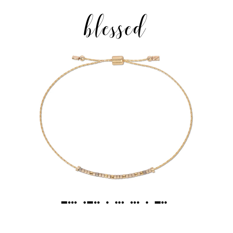 Blessed Dot & Dash Morse Code Bracelet