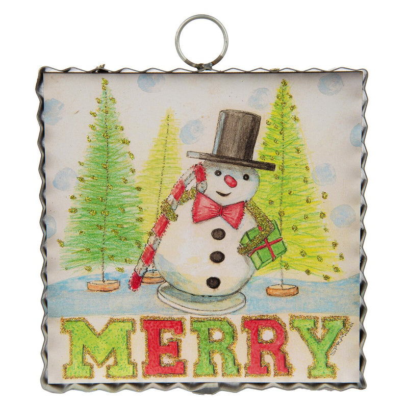 Roundtop Collection Merry Snowman Mini Print