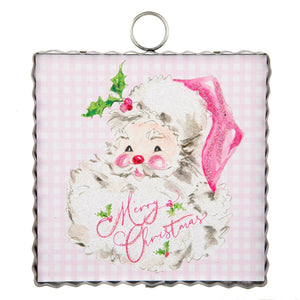 Roundtop Collection Beck's Pink Santa Mini Print