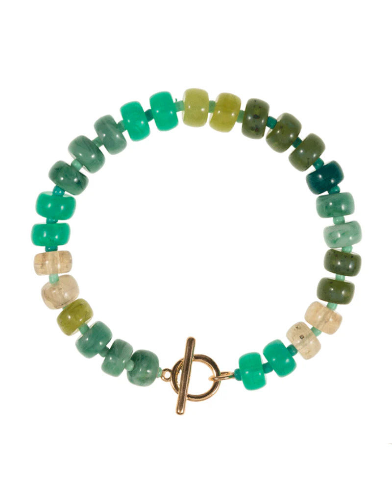Genevieve Green Ombre Mixed Bracelet