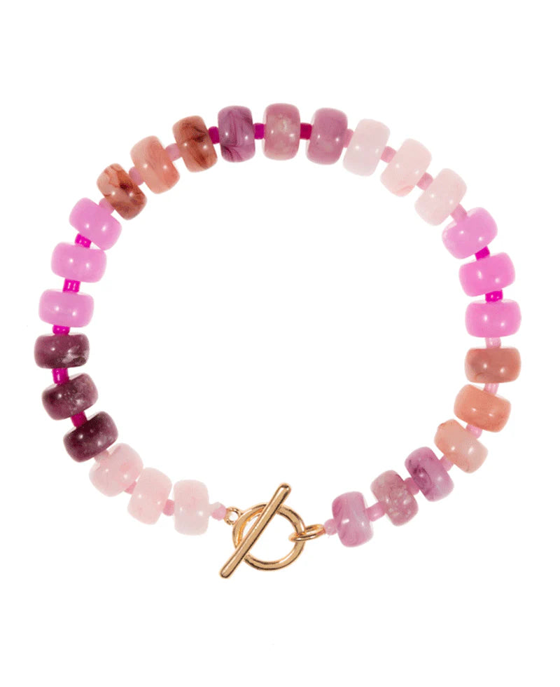 Genevieve Pink Ombre Mixed Bracelet