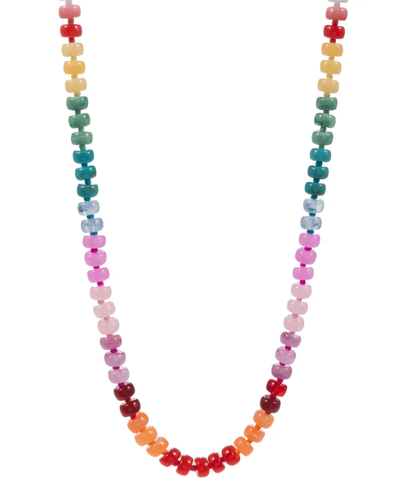 Genevieve Bright Multi-Color Ombre Mixed Necklace
