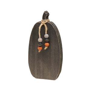 Small Black Wash Wood Pumpkin Cutout