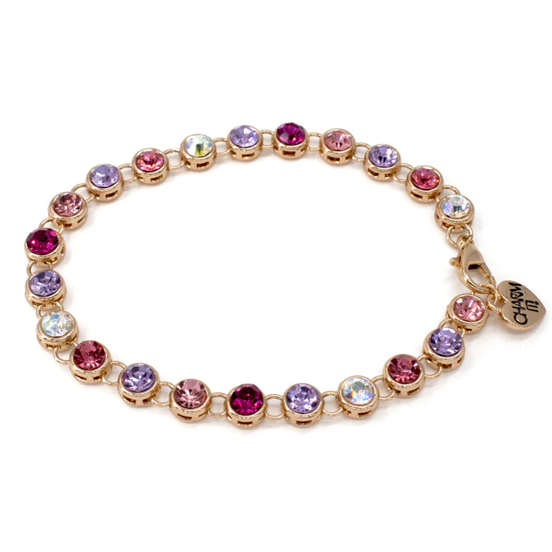 CHARM IT! Gold Pink Multi Rhinestone Bracelet