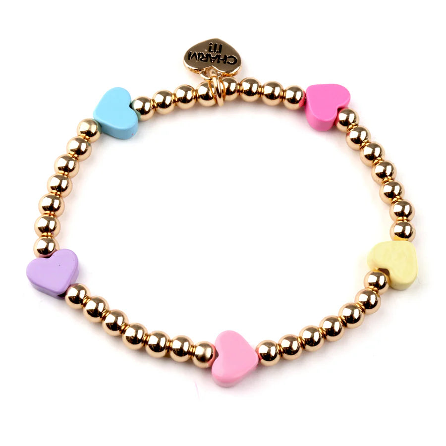 CHARM IT! Multi Heart Stretch Bead Bracelet