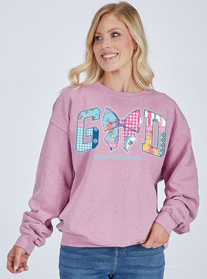 God Is Good Simply Southern Crew Neck Pullover