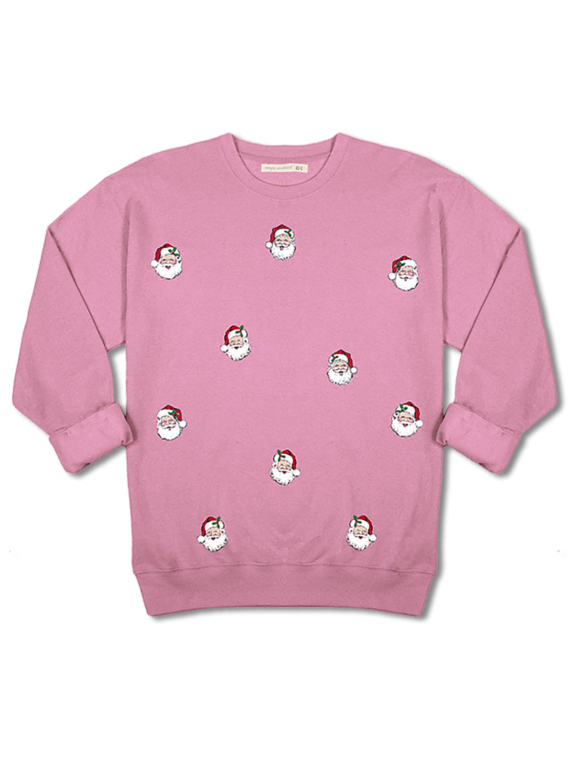 Santa Simply Southern Bubblegum Crew Neck Pullover
