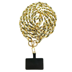 Blonde Tortoiseshell Phone Crossbody Chain