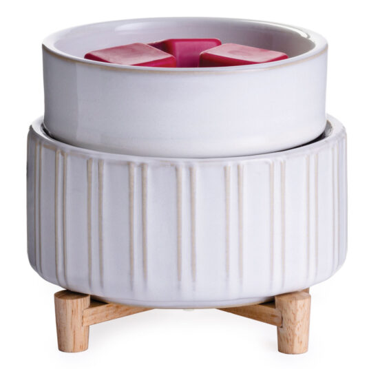 Ceramic & Wood 2-In-1 Classic Candle Warmer