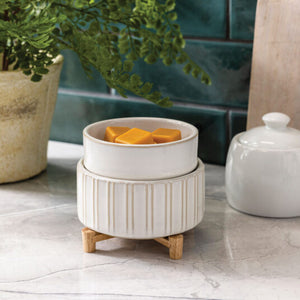 Ceramic & Wood 2-In-1 Classic Candle Warmer