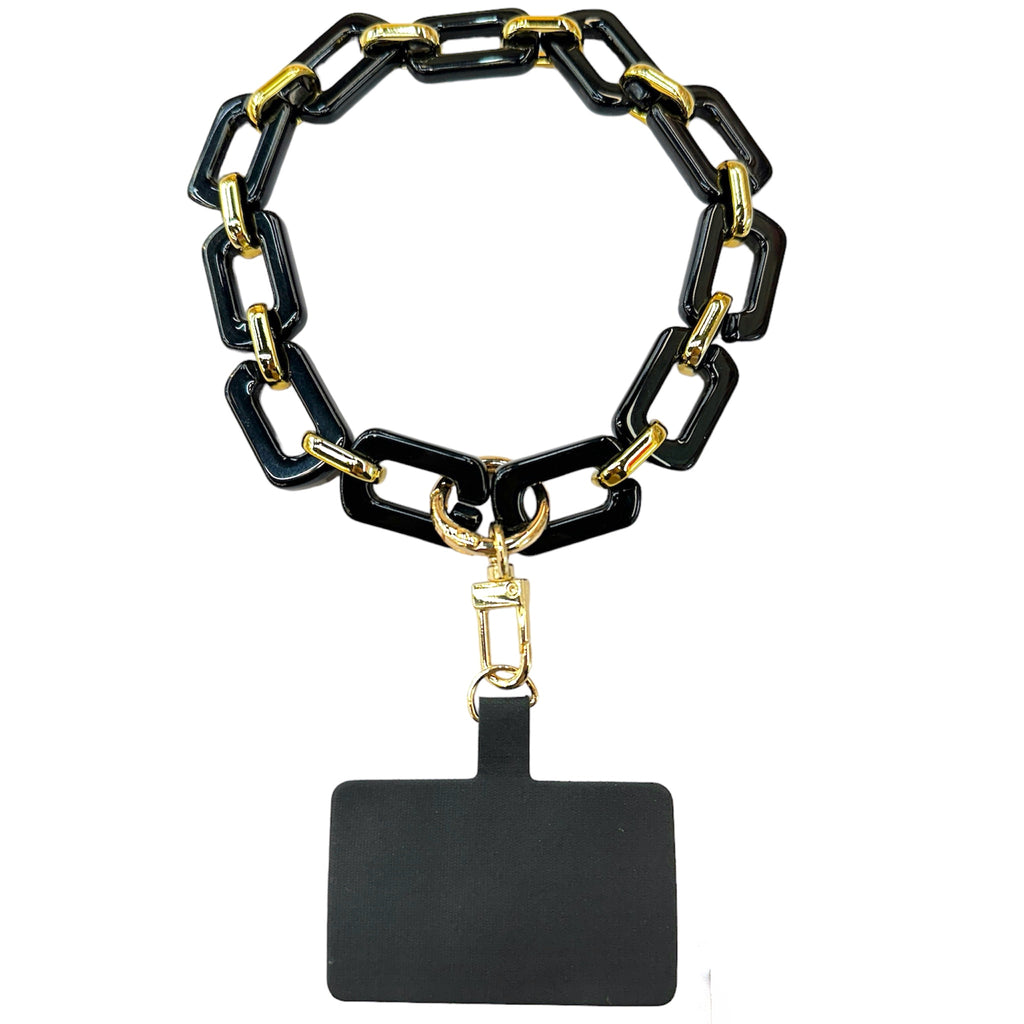 Black Chain Phone Wristlet