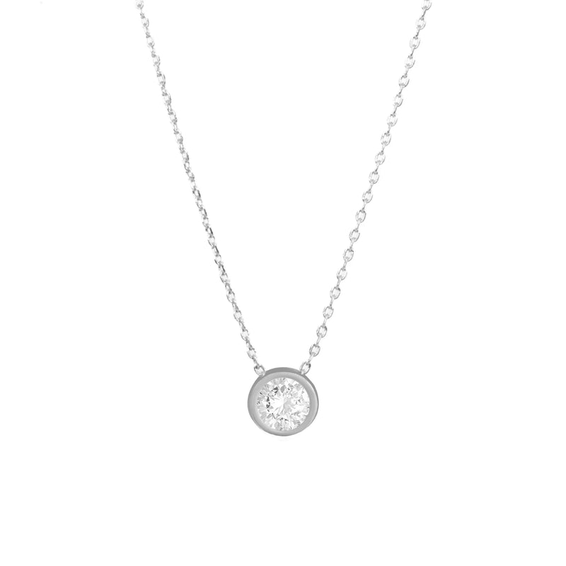 Maya J Bezel Solitaire Necklace