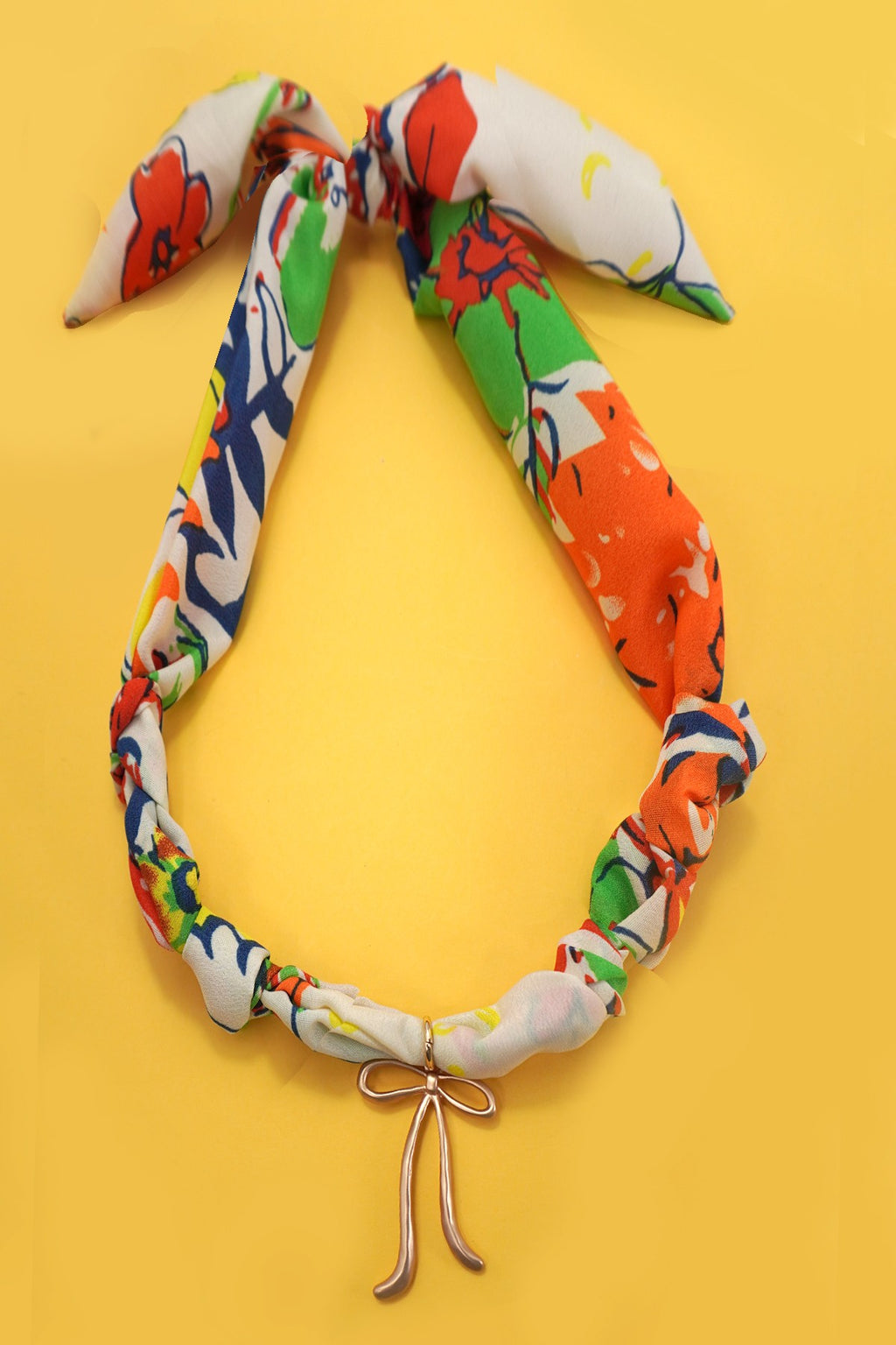 Bow & Bloom Scarf Necklace