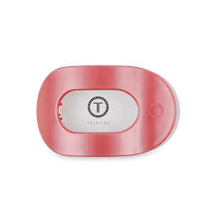 Teleties Calming Coral  Flat Round Hair Clip