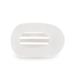 Teleties Coconut White Flat Round Hair Clip