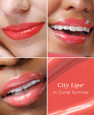 Coral Sunrise City Lips Plumping Gloss