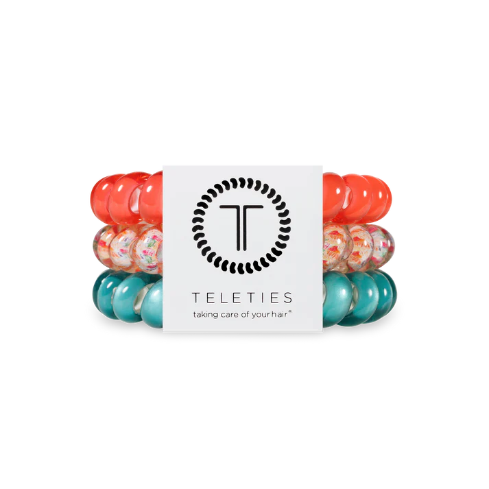 Coral Craze Teleties Hair Ties