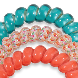 Coral Craze Teleties Hair Ties