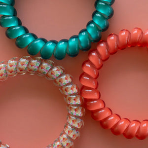 Coral Craze Teleties Hair Ties