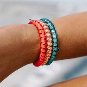 Coral Craze Teleties Hair Ties