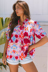 Blush Bloom Floral Print Top