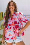 Blush Bloom Floral Print Top