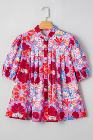Blush Bloom Floral Print Top