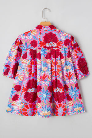 Blush Bloom Floral Print Top