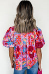 Blush Bloom Floral Print Top