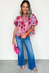 Blush Bloom Floral Print Top