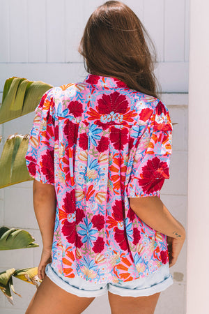 Blush Bloom Floral Print Top