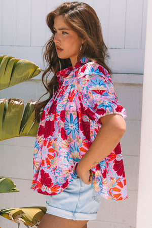 Blush Bloom Floral Print Top