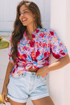 Blush Bloom Floral Print Top