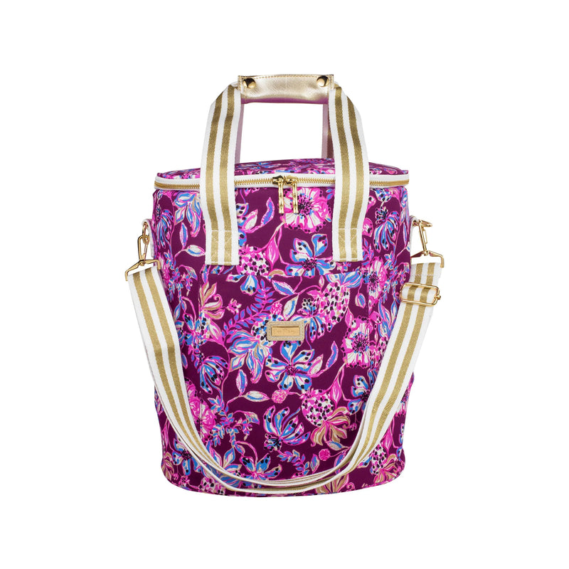 Lilly Pulitzer Amerena Cherry Tropical with a Twist Deluxe Wine Carrier