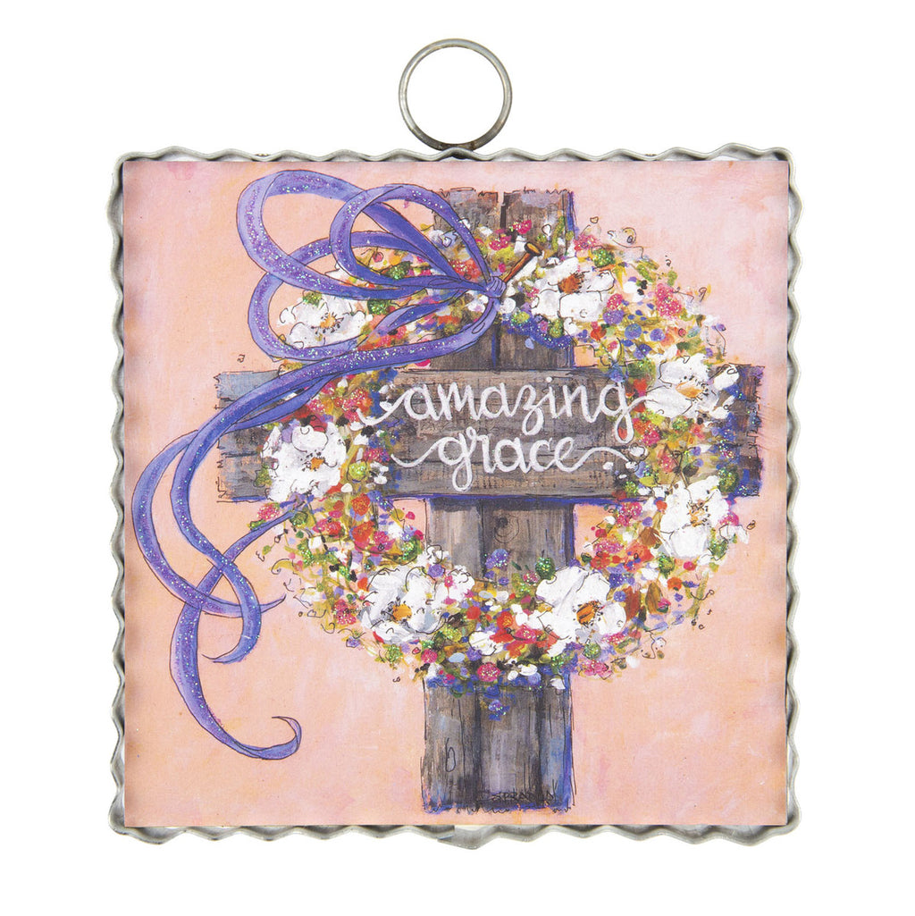 Roundtop Collection Mini Amazing Grace Cross Print