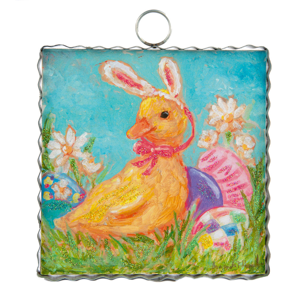 Roundtop Collection Mini Duck With Bunny Ears Print