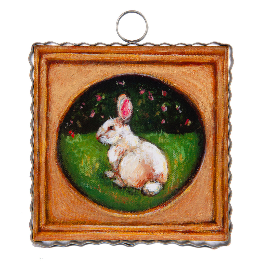 Roundtop Collection Mini Bunny In Gold Frame Print