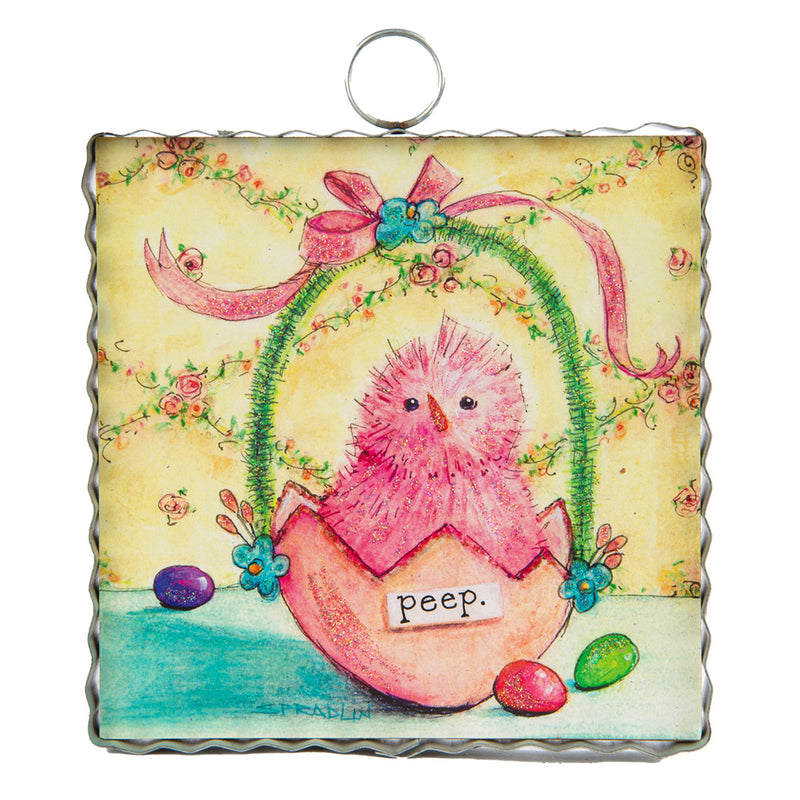 Roundtop Collection Mini Pink Chick Print