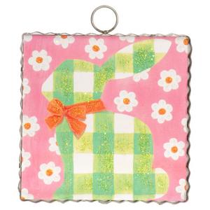 Roundtop Collection Mini Gingham Bunny Print