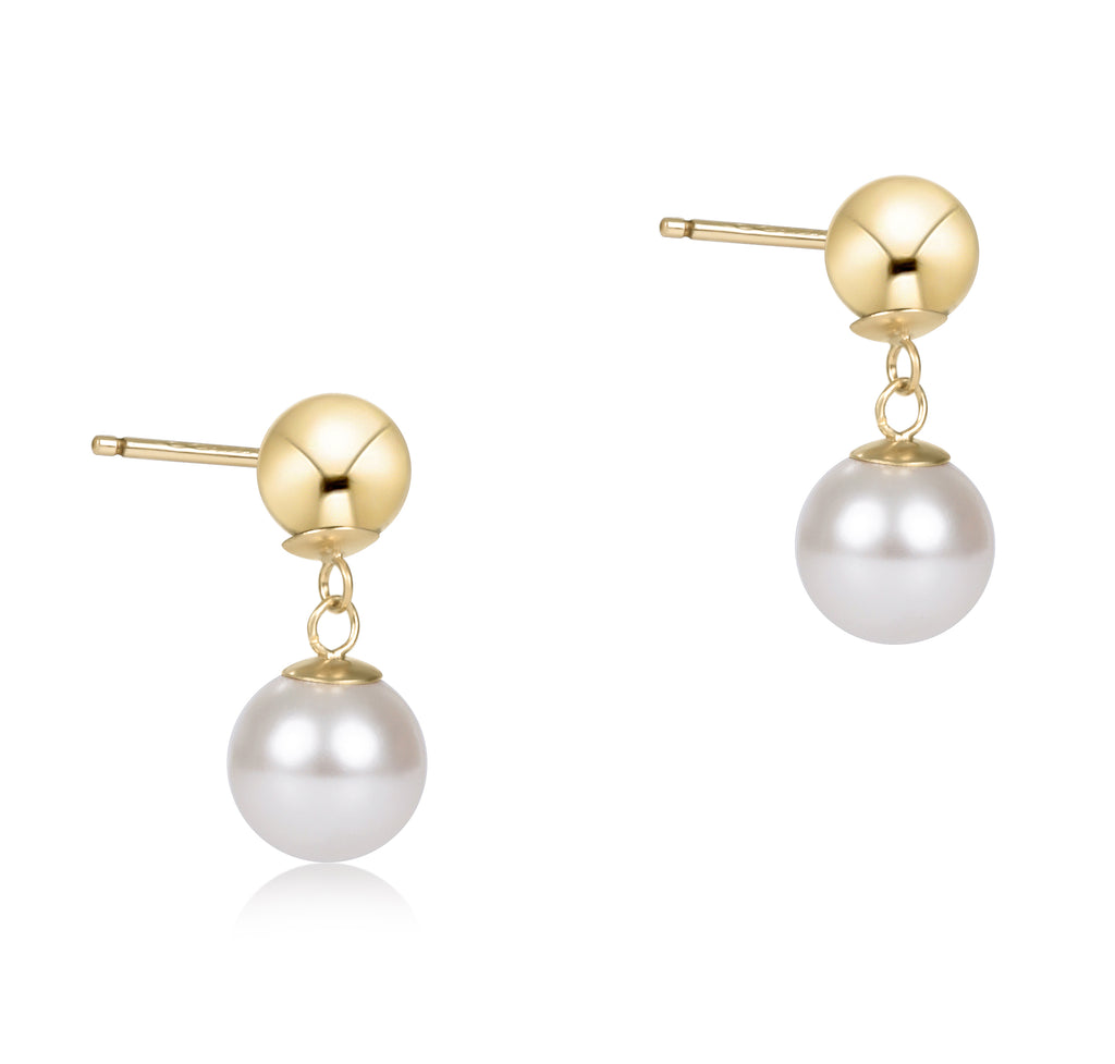 Enewton Classic 10mm Pearl Ball Drop Stud Earrings