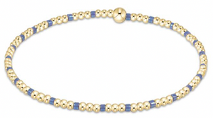 egirl Enewton Bright Blue Hope Sincerity Gold Bead Bracelet