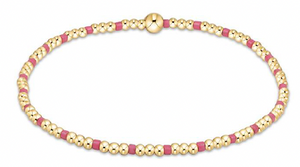 egirl Enewton Bright Pink Hope Sincerity Gold Bead Bracelet