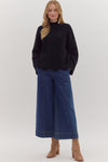 Waverly Black Scallop Hem Sweater